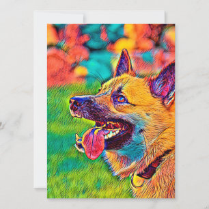 Cartes Pour Fêtes Annuelles AnimalColor_Dog_019
