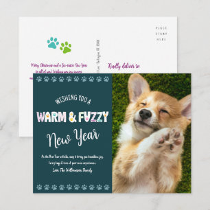 Cartes Pour Fêtes Annuelles Animaux de compagnie chaude et Fuzzy Nouvel An Typ