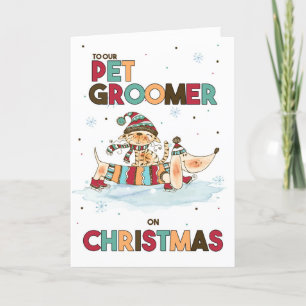 Cartes Pour Fêtes Annuelles Animaux de compagnie sur Noël Wiener Chien et Chat
