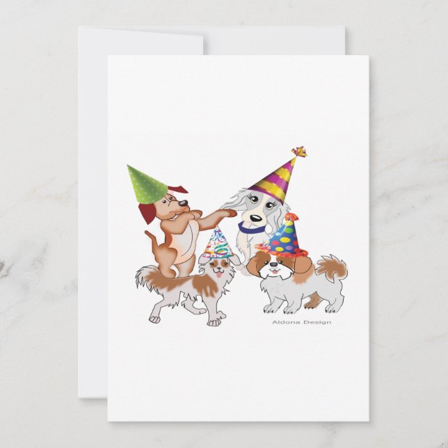 Cartes Pour Fêtes Annuelles Animaux de fête (Devant)