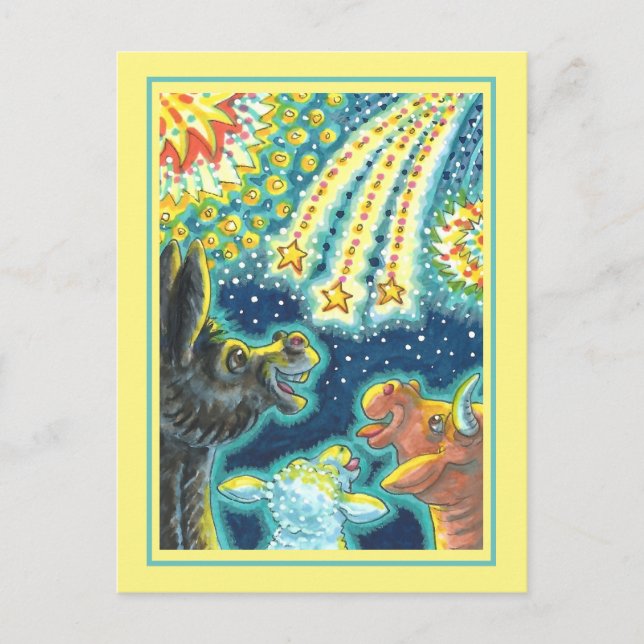 Cartes Pour Fêtes Annuelles ANIMAUX DE LA FERME DE BARNYARD LE 4 JUILLET Drôle (Devant)