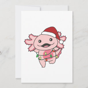 Cartes Pour Fêtes Annuelles Animaux de Noël en hiver Axolotl Axolotls