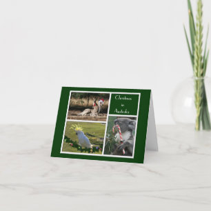 Cartes Pour Fêtes Annuelles Animaux de Noël Style Austral - Personnalisable