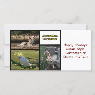 Cartes Pour Fêtes Annuelles Animaux de style Aussie de Noël