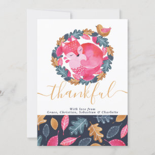Cartes Pour Fêtes Annuelles Animaux des bois Action de grâces
