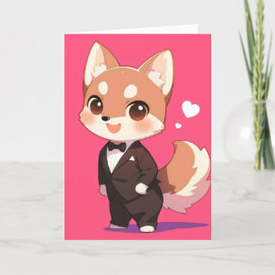 Cartes Pour Fêtes Annuelles Anime Animal Fox