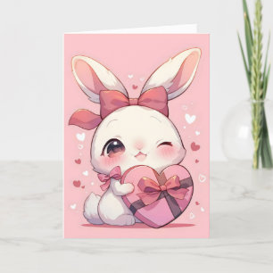 Cartes Pour Fêtes Annuelles Anime Bunny Kawaii Love