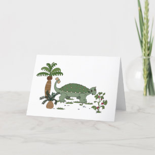 Cartes Pour Fêtes Annuelles Ankylosaurus Dinosaur