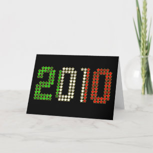 Cartes Pour Fêtes Annuelles Année 2010 et les sports italiens de drapeau de