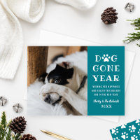 Année Chien Parti Drôle Photo de Compagnon de Teal