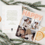 Cartes Pour Fêtes Annuelles Année Corail Moderne En Revue Vertical 3 Photo Hap<br><div class="desc">Envoyer des voeux chauds cette saison de vacances avec cette année corallienne unique et mignonne, moderne en revue verticale 3 photo joyeuse carte de vacances. Son design sobre et minimaliste présente des éléments d'inspiration boho dans les tons rose clair, corail pastel, vert sauge, bleu et pêche. Célébrant l'esprit festif de...</div>