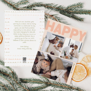 Cartes Pour Fêtes Annuelles Année Corail Moderne En Revue Vertical 3 Photo Hap