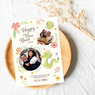 Cartes Pour Fêtes Annuelles Année De Dragon Family Cute