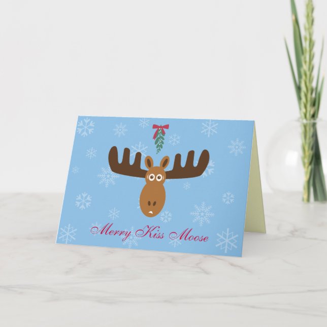 Cartes Pour Fêtes Annuelles Année de gnou de Moose_Happy de baiser de (Devant)