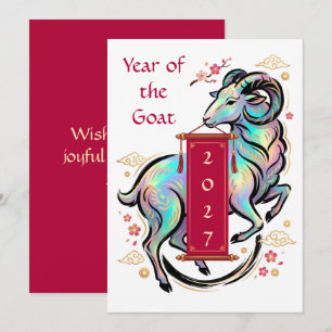 Cartes Pour Fêtes Annuelles Année de la Chèvre 2027