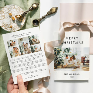 Cartes Pour Fêtes Annuelles Année d'examen photo de Noël moderne