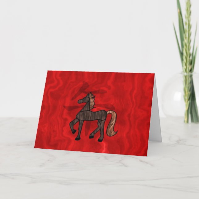Cartes Pour Fêtes Annuelles Année du cheval (Devant)