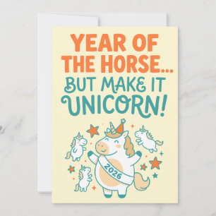 Cartes Pour Fêtes Annuelles Année du Cheval… Mais Faites-en une Licorne