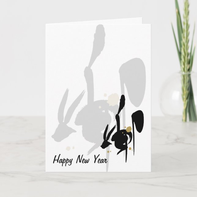 Cartes Pour Fêtes Annuelles Année du lapin (Devant)