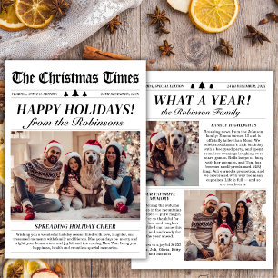 Cartes Pour Fêtes Annuelles Année en revue Journal unique Photo de Noël