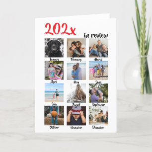 Cartes Pour Fêtes Annuelles Année en revue Photo Noël Personnalisé