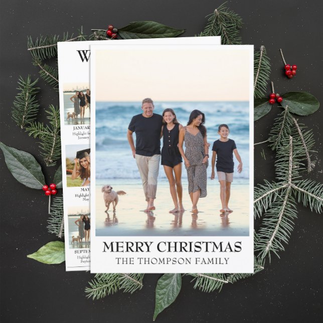 Cartes Pour Fêtes Annuelles Année En Revue Quelle Année Photo Collage Noël (Créateur téléchargé)