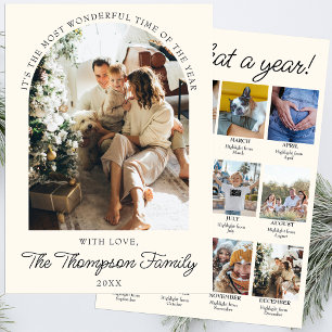 Cartes Pour Fêtes Annuelles Année En Revue Quelle Année Photo Noël Collage