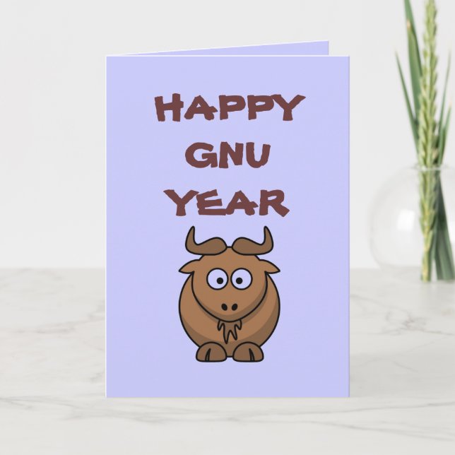 Cartes Pour Fêtes Annuelles Année heureuse de gnou (Devant)