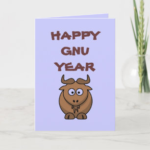 Cartes Pour Fêtes Annuelles Année heureuse de gnou