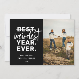 Cartes Pour Fêtes Annuelles Année la plus étrange jamais Humour Noir