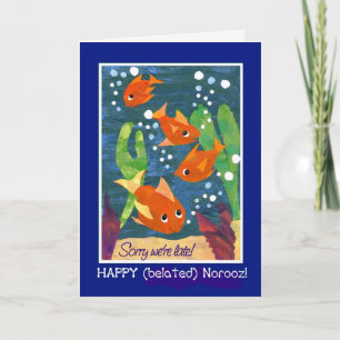 Cartes Pour Fêtes Annuelles Année persane tardive de poisson rouge de Norooz