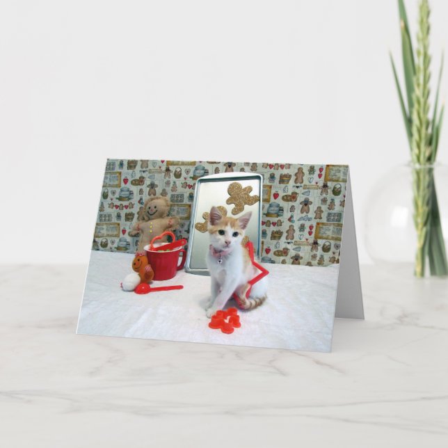 Cartes Pour Fêtes Annuelles Annie se réveille un doux Noël- Chat / Kitten (Devant)