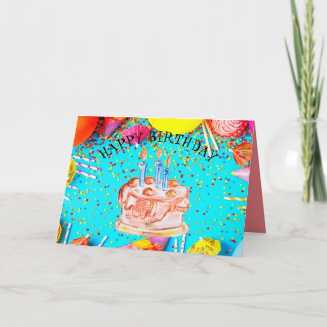 Cartes Pour Fêtes Annuelles Anniversaire (Devant)