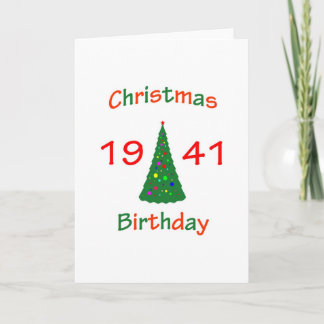 Cartes Pour Fêtes Annuelles Anniversaire 1941 de Noël
