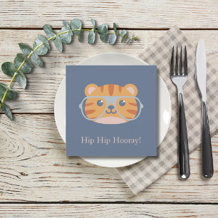 Cartes Pour Fêtes Annuelles Anniversaire animal Jungle Coeurs tigres