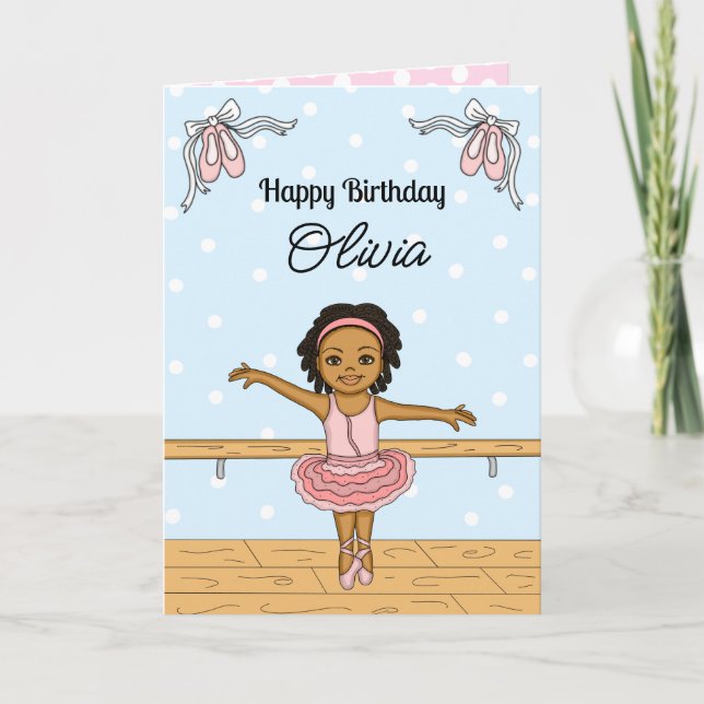 Cartes Pour Fêtes Annuelles Anniversaire de Ballerina personnalisée (Devant)