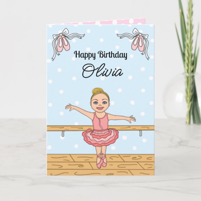 Cartes Pour Fêtes Annuelles Anniversaire de Ballerina personnalisée (Devant)