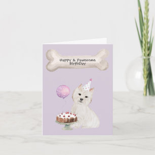 Cartes Pour Fêtes Annuelles Anniversaire de chien Terrier West Highland