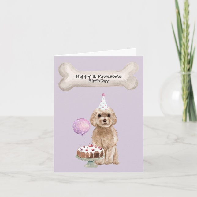 Cartes Pour Fêtes Annuelles Anniversaire de Cockapoo (Devant)