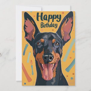 Cartes Pour Fêtes Annuelles Anniversaire de Doberman