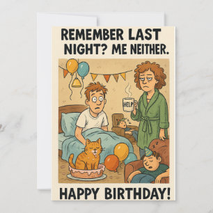 Cartes Pour Fêtes Annuelles Anniversaire de Hangover Chaos