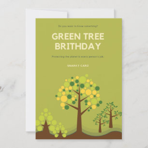 Cartes Pour Fêtes Annuelles Anniversaire de l'arbre vert snarky