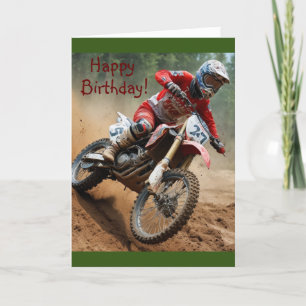 Cartes Pour Fêtes Annuelles Anniversaire de Motocross