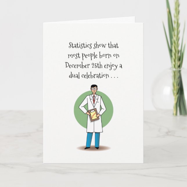 Cartes Pour Fêtes Annuelles Anniversaire de Noël drôle (Devant)