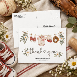 Cartes Pour Fêtes Annuelles Anniversaire de premier baseball à l'aquarelle vin