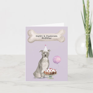 Cartes Pour Fêtes Annuelles Anniversaire de Staffordshire Terrier Américain Pi