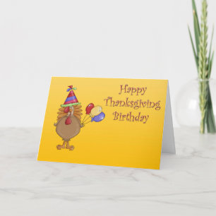 Cartes Pour Fêtes Annuelles Anniversaire de Thanksgiving