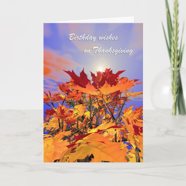 Cartes Pour Fêtes Annuelles Anniversaire de Thanksgiving - Plein automne (Devant)