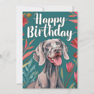 Cartes Pour Fêtes Annuelles Anniversaire de Weimaraner