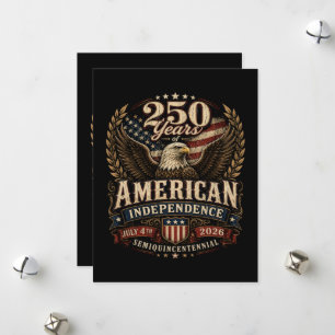 Cartes Pour Fêtes Annuelles Anniversaire des 250 ans d'Amérique États-Unis